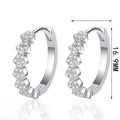 Elegant S925 Sterling Silver Full Moissanite Stud Earrings with Minimalist Diamond Accents