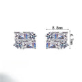 Geometric Leaf Earrings with 2.4 Carat Moissanite in Sterling Silver for Everyday Wear