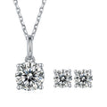 Round-Cut Moissanite Classic Four-Prong Stud Earrings in 925 Sterling Silver