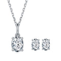 Oval-Cut Moissanite Classic Solitaire Stud Earrings in 925 Sterling Silver