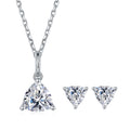 Trillion-Cut Moissanite Solitaire Stud Earrings in 925 Sterling Silver